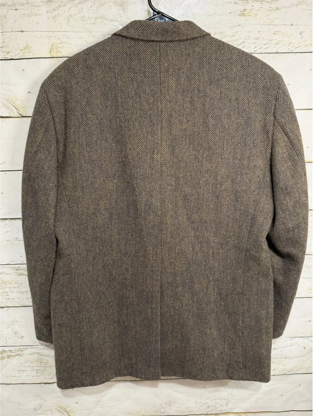 Lacrosse Men's Herringbone Suit Jacket Size 42R 100% Wool Blazer